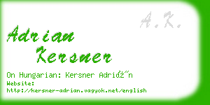 adrian kersner business card